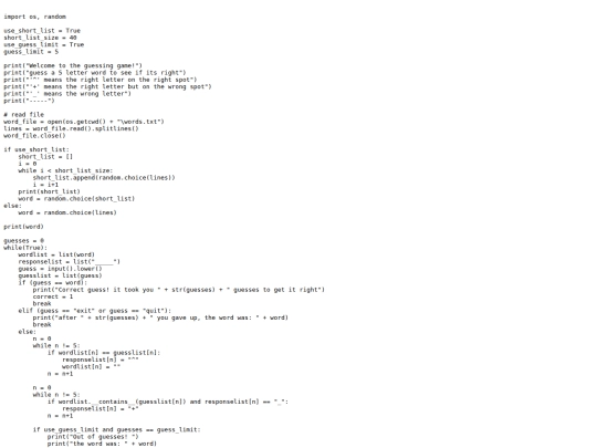 projects/WordGuesser screenshot