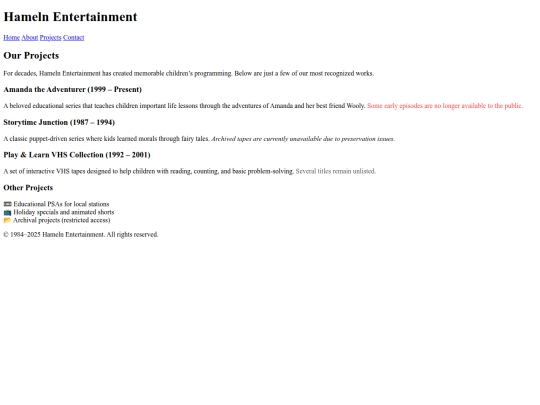 projects screenshot
