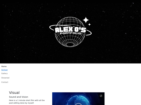 Project 3 Web/showreel screenshot