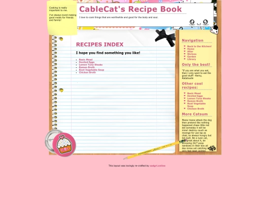 Recipe Pages screenshot