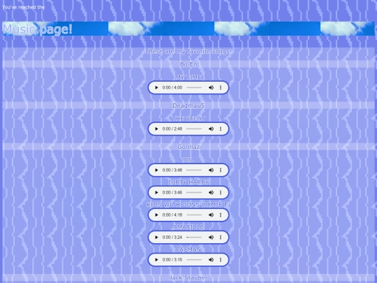 Music-page screenshot