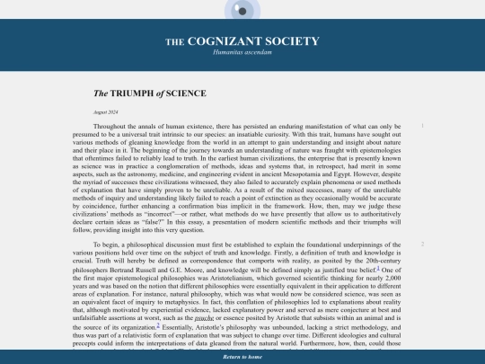 cognizant/science screenshot