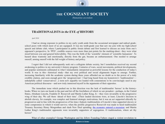 cognizant/traditionalists screenshot