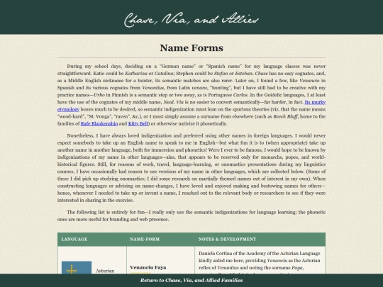 genealogy/nameforms screenshot