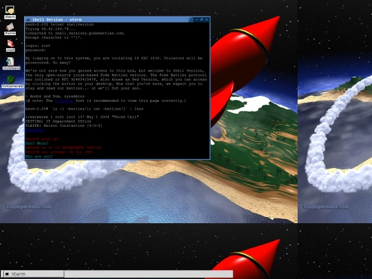 amber/shell screenshot