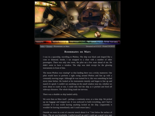 dreams/marsroommates screenshot