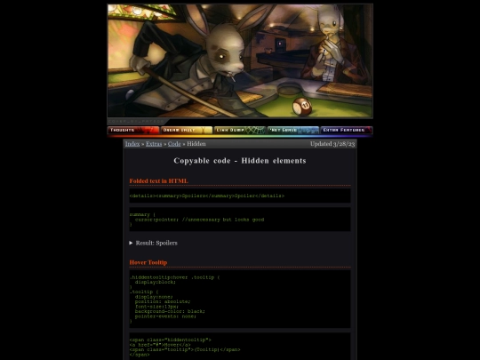 extras/code-hidden screenshot