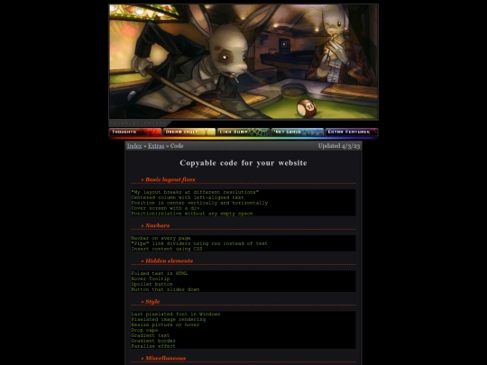 extras/code screenshot