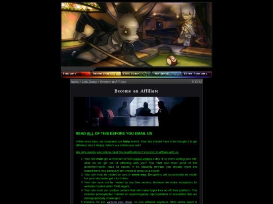 links/affiliate screenshot