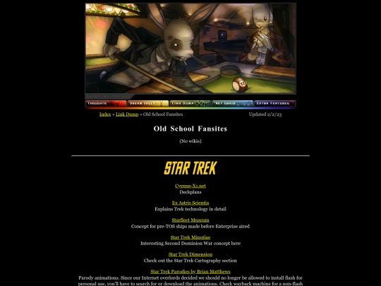 links/fansites screenshot