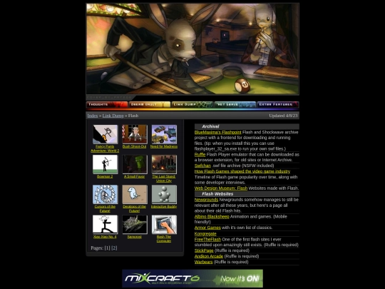 links/flash screenshot