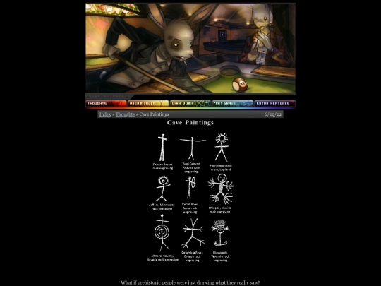 thoughts/cavepaintings screenshot