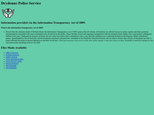 drydennePD screenshot
