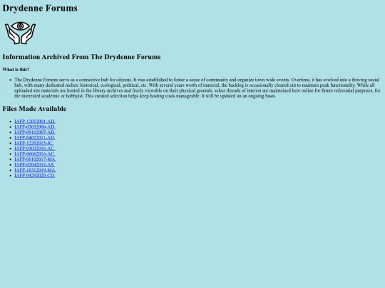 drydenneforumsarchived screenshot