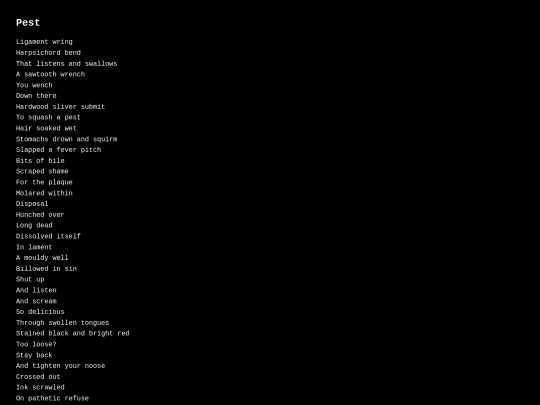 Poem/Pest screenshot