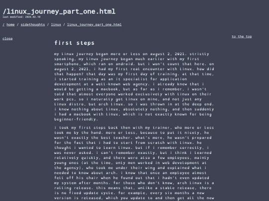 home/sidethoughts/linux/linux_journey_part_one screenshot