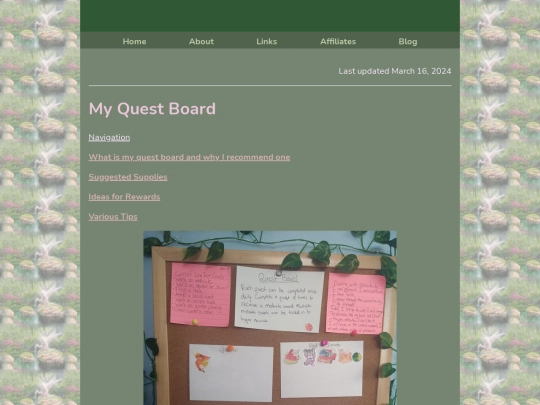 Blog/MyQuest screenshot