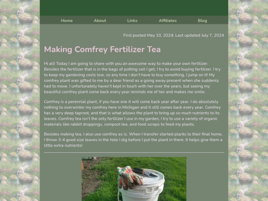 Blog/comfreytea screenshot