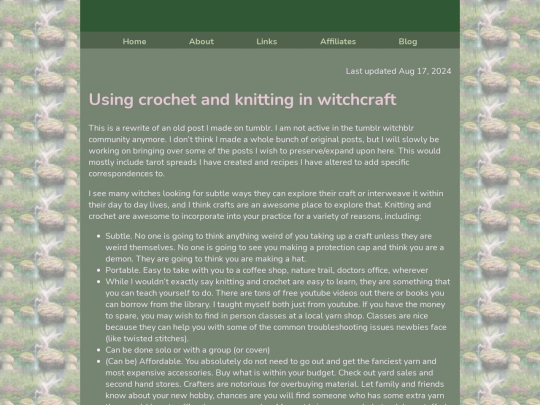 Blog/craftywitch screenshot