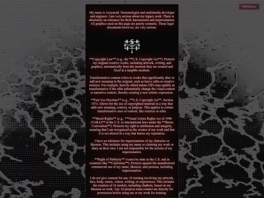 disclaimer screenshot