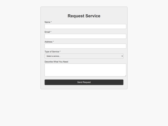 requestform screenshot