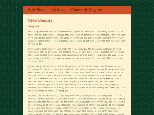 Games/posts/2025-05-14-Crow-Country screenshot