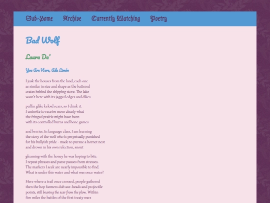 Media/poetry/bad-wolf screenshot