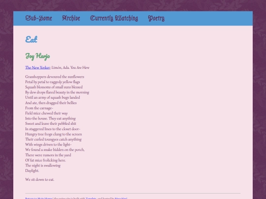 Media/poetry/eat screenshot