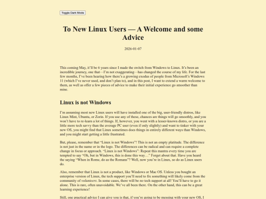 New-Linux-users-welcome-advice screenshot