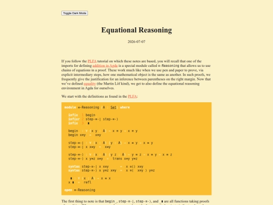 equational-reasoning screenshot