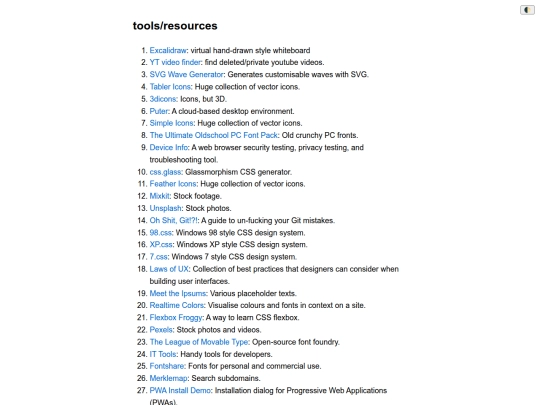 links screenshot