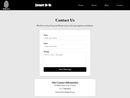 infrontofus/contact screenshot