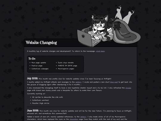 changelog screenshot