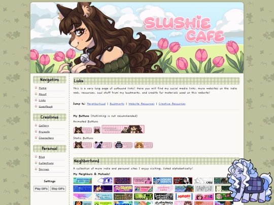 links screenshot