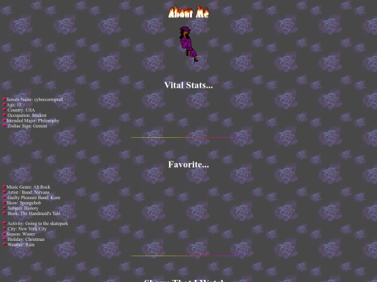 aboutme2 screenshot
