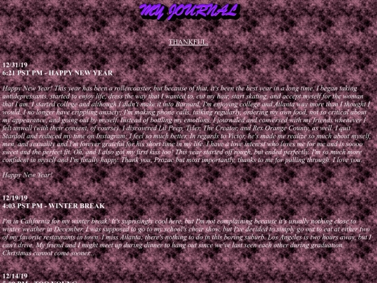 decemberthoughts screenshot