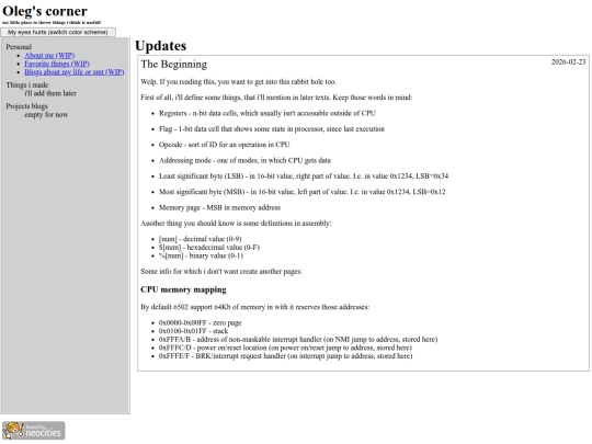 projects/6502interpreter/the-beginning screenshot