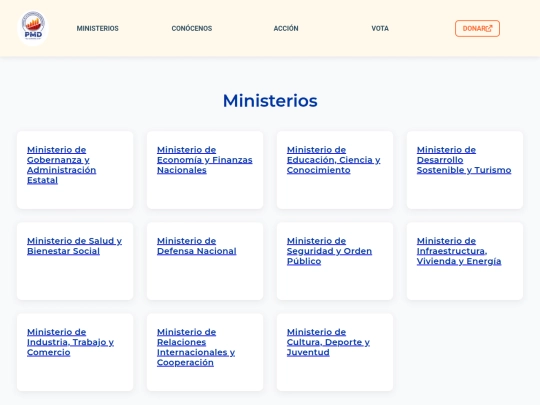 ministerios screenshot