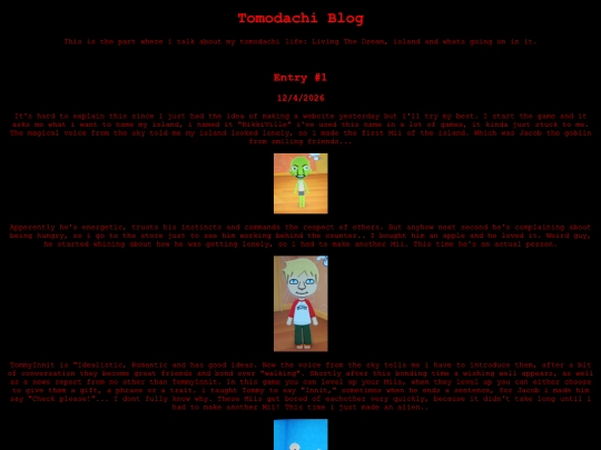 Blog screenshot