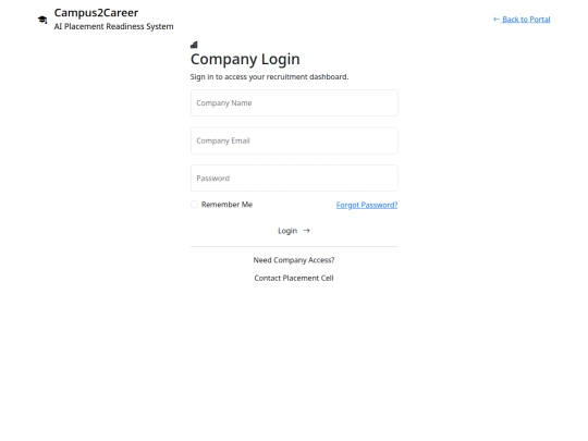 placement /company-login screenshot