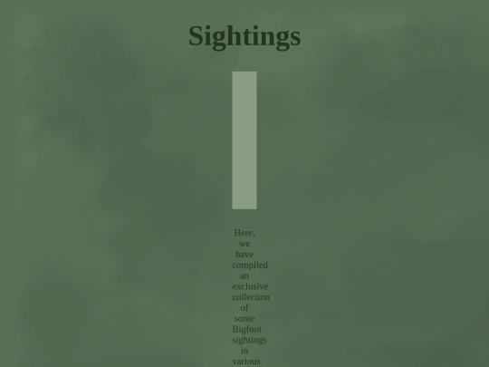 sightings screenshot
