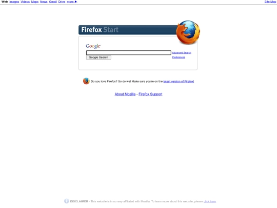 OldSchoolFirefoxStartPage screenshot