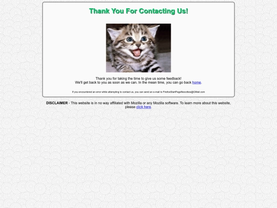 ThankYouForContactingUs screenshot
