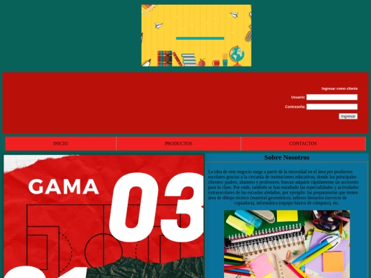 Pagina de inicio screenshot