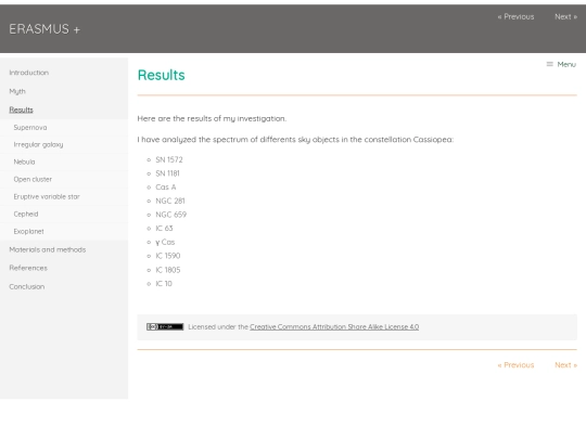 results screenshot