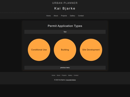 Guidebooks/permits-menu screenshot