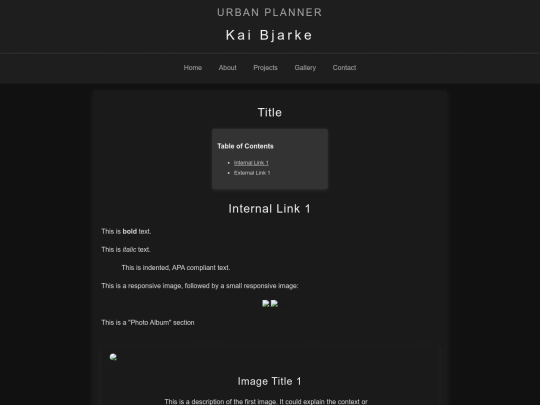 testpage screenshot