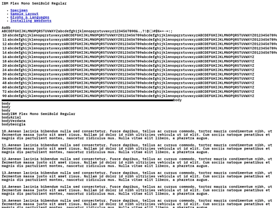 Web embedded/ibmplexmono-semibold-demo screenshot