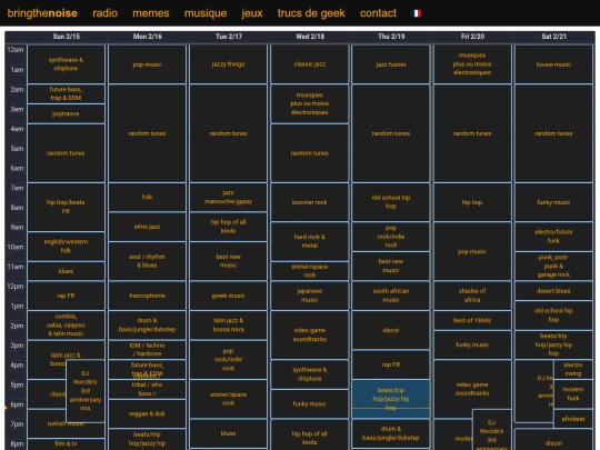 fr/schedule screenshot