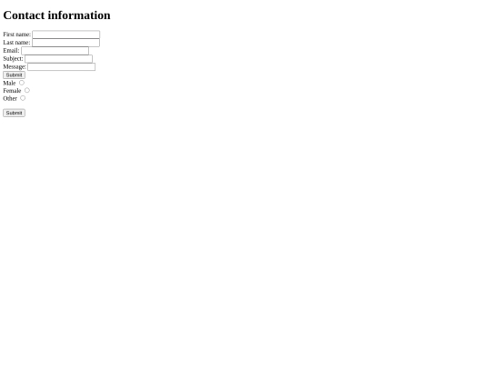 contact screenshot